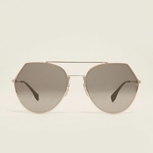Women's Fendi FF 0194 Silver & Grey Round Sunglass
